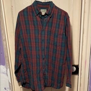 L.L. Bean Plaid Button-Up Shirt